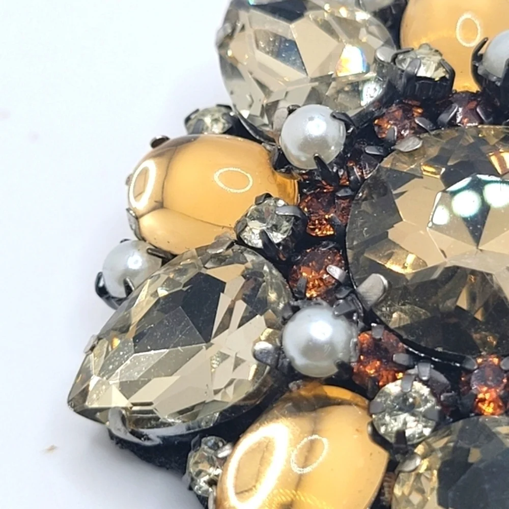 RARE FIND Vintage Large Rhinestone Faceted Stones Individually Set